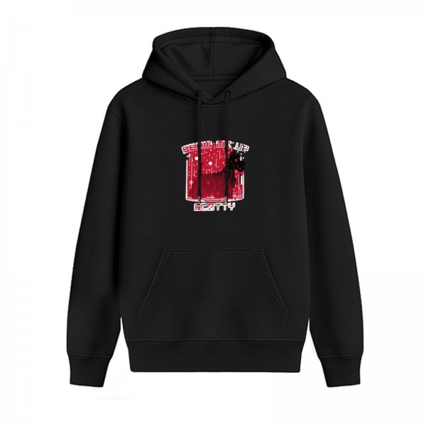 Beam Me Up Scotty Graphic Black Hoodie