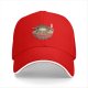 Black baseball cap with frog in ramen bowl graphic