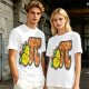Olive green t-shirt with pear pi pie graphic design