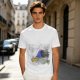 Olive T-Shirt with Witch Hat and Broom Halloween Graphic