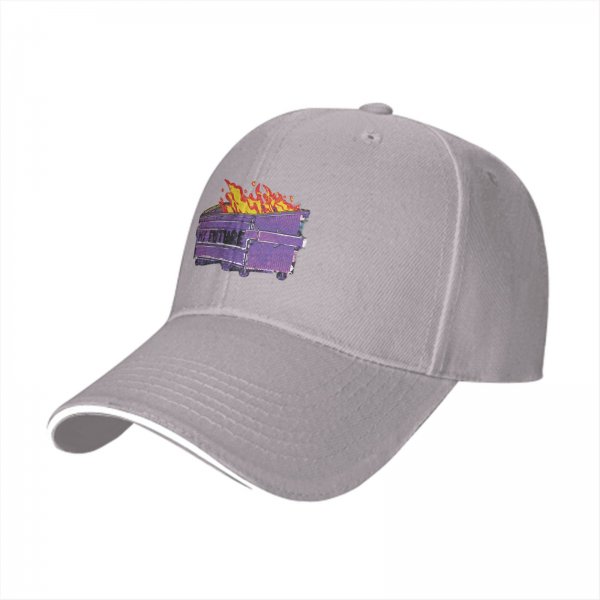 Black baseball cap with burning dumpster my future graphic