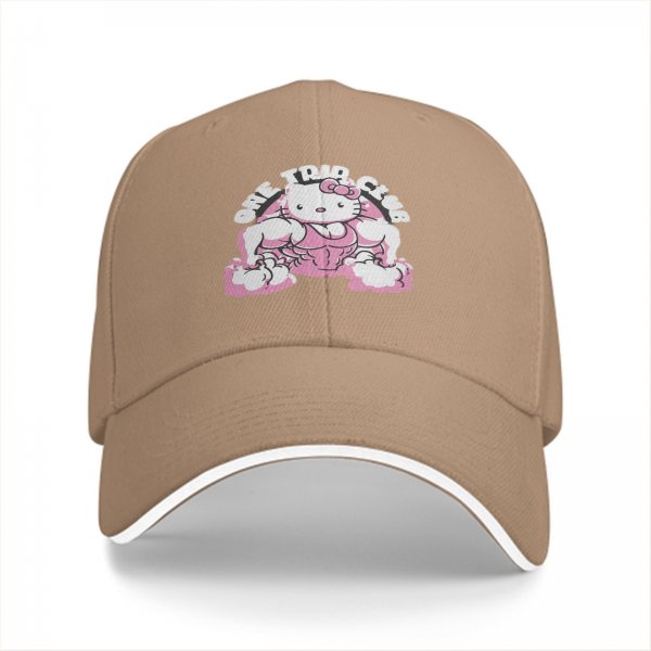 Black Baseball Cap With Buff Hello Kitty One Trip Club Print