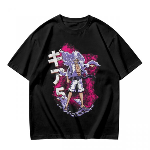One Piece Gear 5 Luffy Graphic Olive T-Shirt
