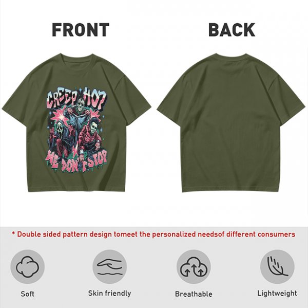 Creep Hop We Don't Stop Horror Character Graphic T-Shirt
