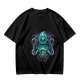 Olive T-Shirt With Octopus Skull Graphic Print