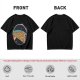 Olive t-shirt with space pizza graphic and Houston have pizza text