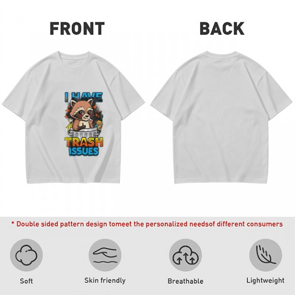 I Have Trash Issues Raccoon Graphic T-Shirt Design