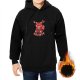 Black hoodie with anxious red panda anxiety graphic
