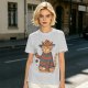 Olive T-Shirt With Freddy Krueger Themed Cat Graphic