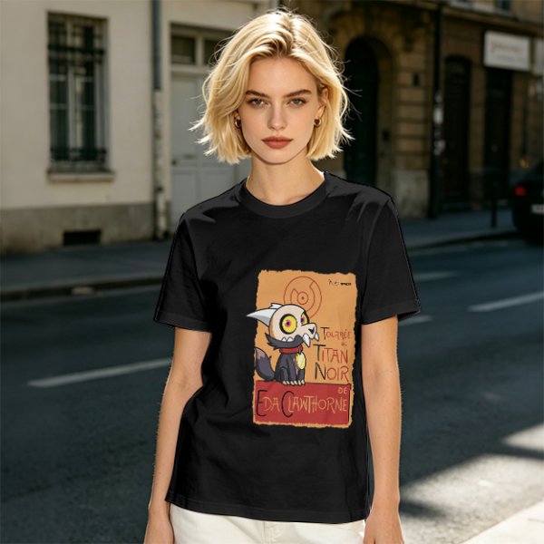 Olive Green T-Shirt with King from The Owl House Titan Noir Print