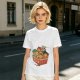 Olive T-shirt with Chibi Anime Characters in Takeout Box