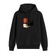 Black cat on laptop hoodie with 'Purr My Last Email' print