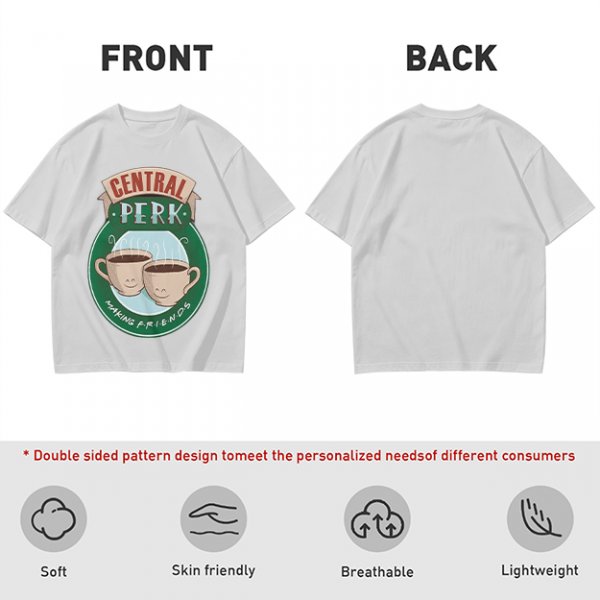 Central Perk Making Friends Coffee Cup Graphic T-Shirt