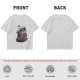 Olive graphic t-shirt with skeleton relaxing on coffin and 'Relax We All Die' text