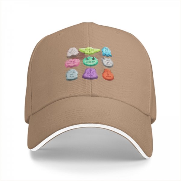 Black Baseball Cap With Star Wars Themed Conversation Hearts