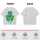 Olive Green T-Shirt With Studio Ghibli Clover Graphic Print