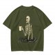 Olive Skeleton Holding Coffee Mug In Water Graphic T-Shirt