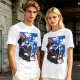 Olive t-shirt with Kiki's Delivery Service window print of girl reading letter