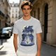 Olive T-Shirt With Magical Fantasy Creature Silhouette Art Print
