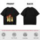 Olive T-Shirt with Singing Mushroom Band Graphic
