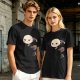 Olive T-shirt with Grumpy Axolotl Holding Coffee Print