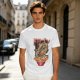 Olive T-Shirt with Japanese Ramen Dragon Graphic Print