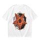 Olive T-Shirt With Pizza Pentagram Graphic Design