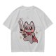 Olive T-shirt with cute warrior cat holding a sword graphic