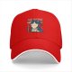 Black baseball cap with cat feelings graphic print
