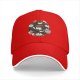 Black baseball cap with cute coffee and cat themed graphic