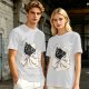 Olive T-shirt with Cute Black Cat Wrapped in Blanket Graphic