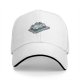 Black Baseball Cap with Sushi Tray Graphic Print
