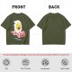 Olive T-Shirt With Happy Fried Egg And Bacon Graphic Print