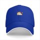 Black baseball cap with cute chubby calico cat graphic