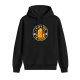 Black hoodie with 'I Don't Give A Duck' graphic and cartoon duck design