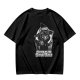 Olive T-Shirt with Black Cat Wizard 'Master of the Dork Arts' Print