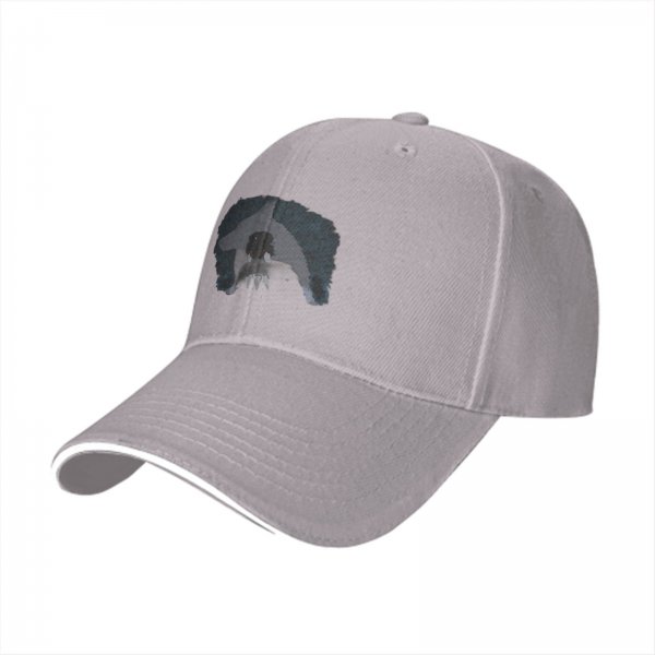 Black Baseball Cap With Monster Face Graphic Design