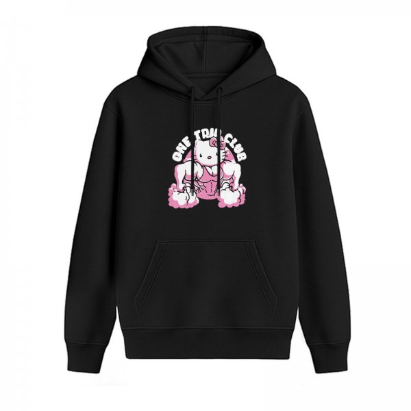 Black Hoodie With Buff Hello Kitty One True Club Graphic