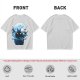 Olive T-Shirt Featuring Dragon Silhouette Under Full Moon