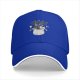Black baseball cap with Trash Club graphic featuring cartoon mouse in trash can