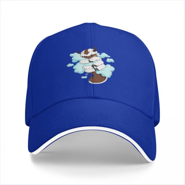 Black Baseball Cap With Appa From Avatar The Last Airbender Cloud Print