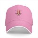 Black baseball cap with a cartoon bacon character wearing a first place medal