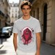 Olive Green T-Shirt With Cartoon D20 Vampire Graphic