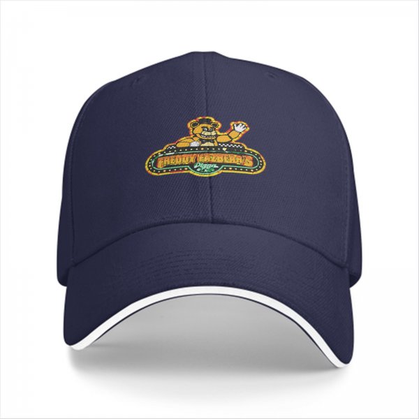 Black Baseball Cap With Freddy Fazbear Pizzeria Logo