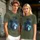 Olive T-shirt with How to Train Your Dragon Toothless and Hiccup Art