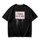 Olive t-shirt with cat holding 'It Probably Can Get Worse' sign