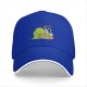 Black baseball cap with green chocobo cooking peas graphic