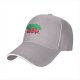 Black baseball cap with apple orchard graphic print