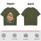 Olive T-Shirt With Cute Cinnamon Bunny Roll Graphic And You Roll Text