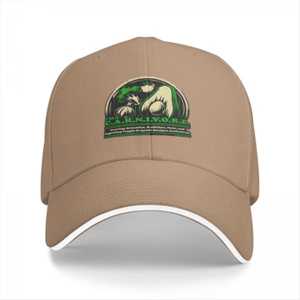 I'm a C.A.R.N.I.V.O.R.E. vegetable graphic black baseball cap